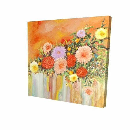 FONDO 32 x 32 in. Colorful Abstract Flowers-Print on Canvas FO2789157